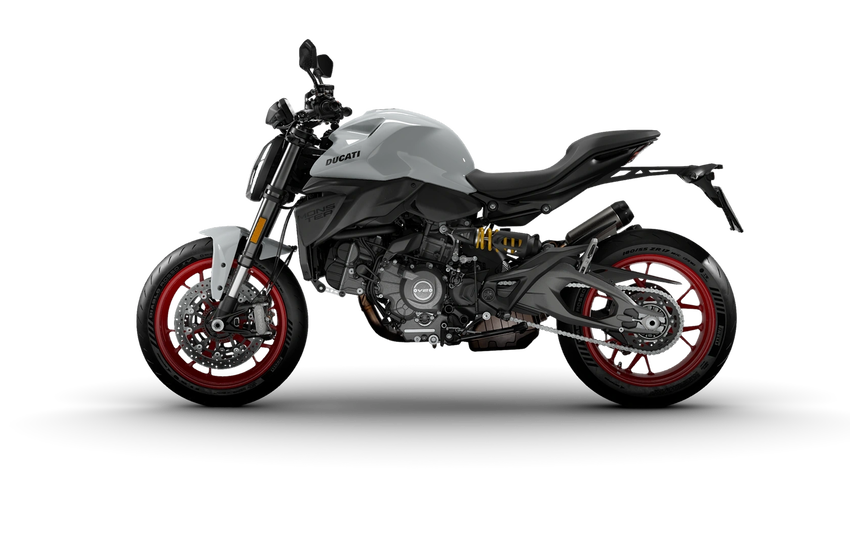 Ducati Monster 2026 Weiss seitlicht 2