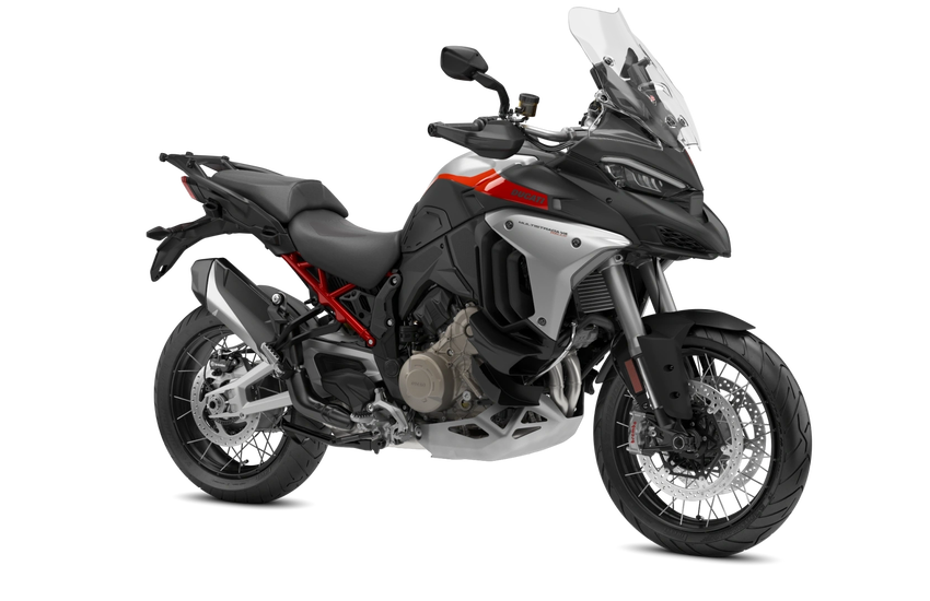 Ducati Multistrada V4 Rally Rot Grau Schwarzer Reise