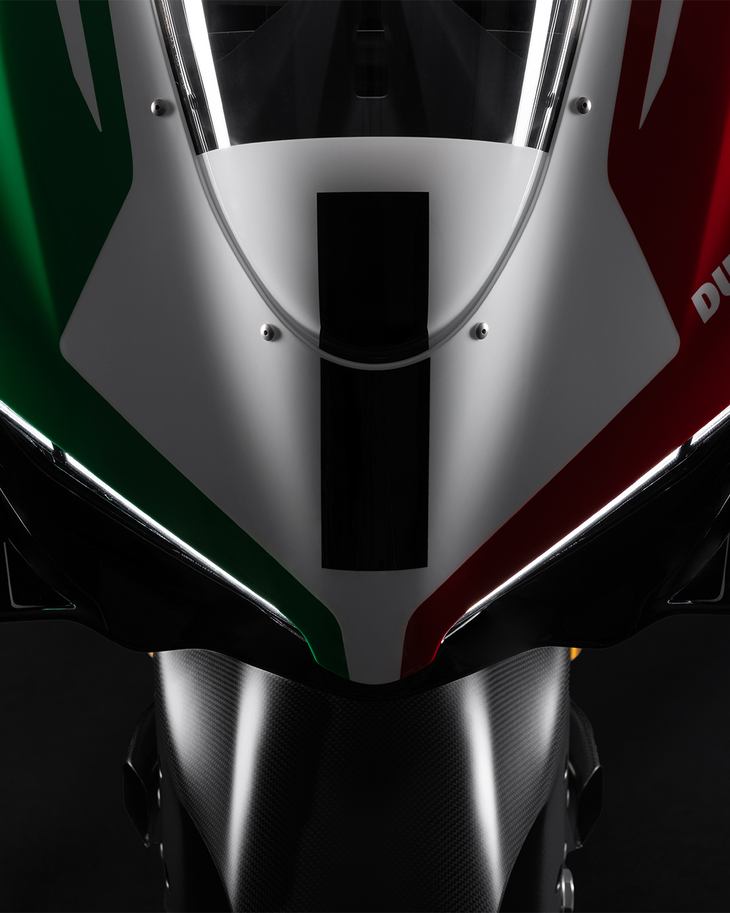 Ducati Panigale V4 Tricolor 2025 Lights Maske Face red white green gruen weiss Ducati Panigale V4 Tricolor 2025 Lights Maske Face red white green gruen weiss