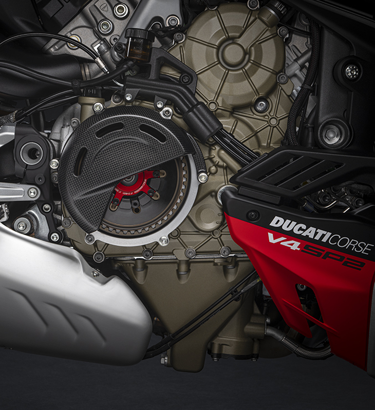 Ducati Streetfighter V4 SP2 Engine Trockenkupplung Auspuff Luftansaugung Ducati Streetfighter V4 SP2 Engine Trockenkupplung Auspuff Luftansaugung