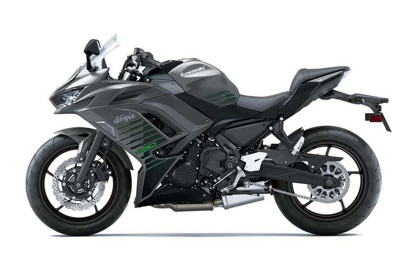 Kawasaki Ninja 650 2026 Grau seitlich 2