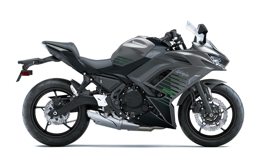Kawasaki Ninja 650 2026 Grau seitlich