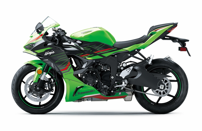 Kawasaki ninja zx 6r lateral gruen