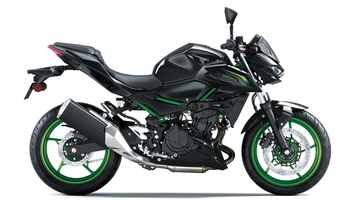Kawasaki Z500 SE 2026 Gruen Schwarz seitlich