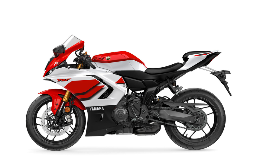 Yamaha R7 Schwarz 2026 Rot Weiss Lateral 2
