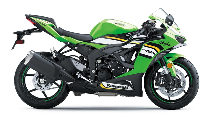 Kawasaki ZX6 R 2025 gruen lateral 2